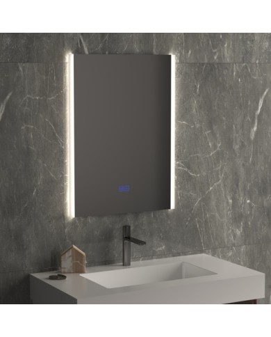 ESPEJO C/LED Y DESEMPAÑADOR 60X80