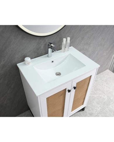 MUEBLE BLANCO C/BASE DE ALUMINIO 70CM