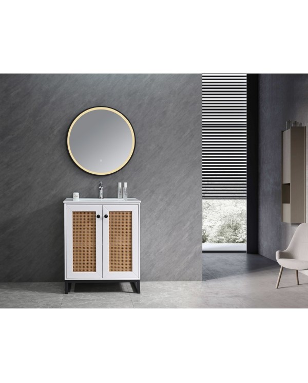 MUEBLE BLANCO C/BASE DE ALUMINIO 70CM