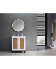 MUEBLE BLANCO C/BASE DE ALUMINIO 70CM