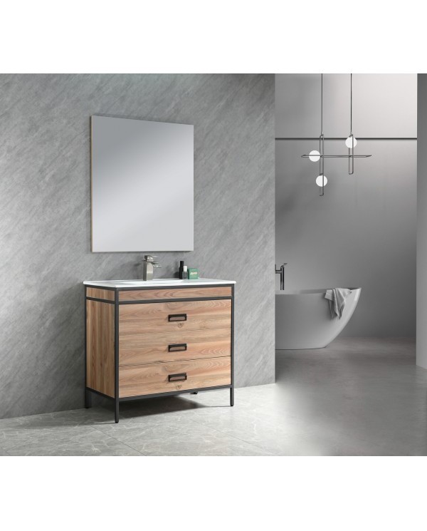 MUEBLE C/ALUMINIO Y CAJONES 90CM