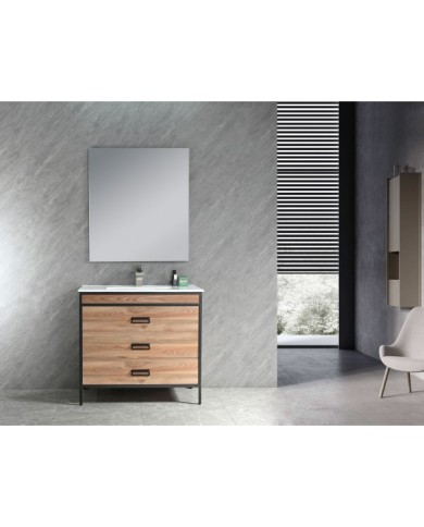 MUEBLE C/ALUMINIO Y CAJONES 90CM