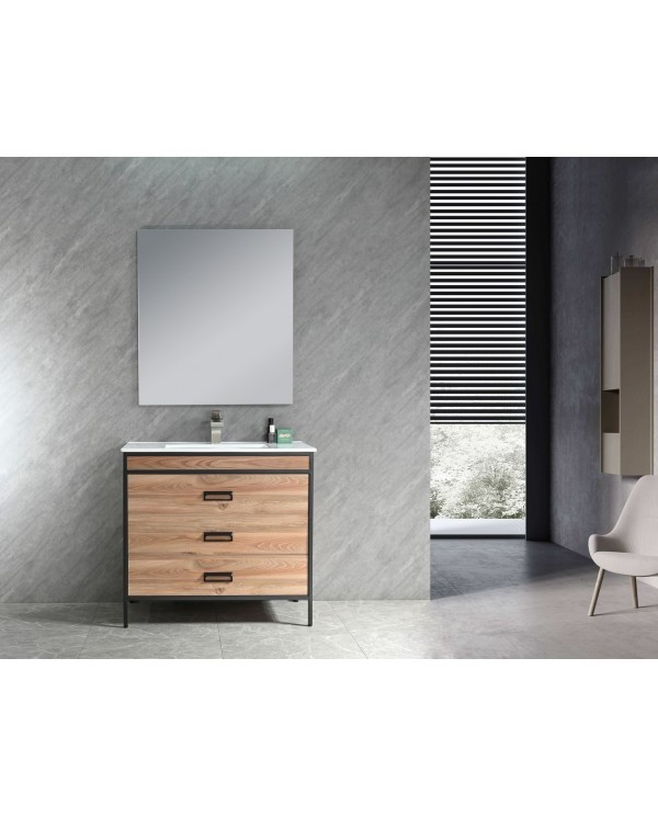 MUEBLE C/ALUMINIO Y CAJONES 90CM