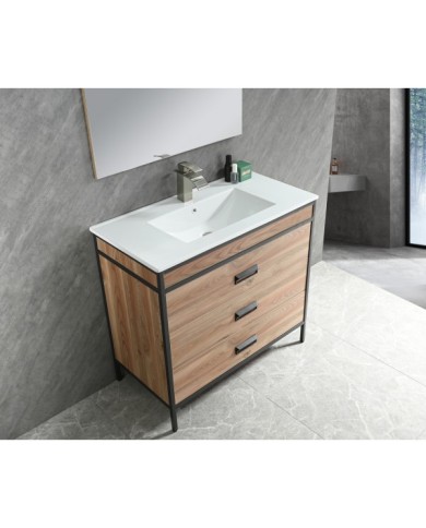 MUEBLE C/ALUMINIO Y CAJONES 90CM