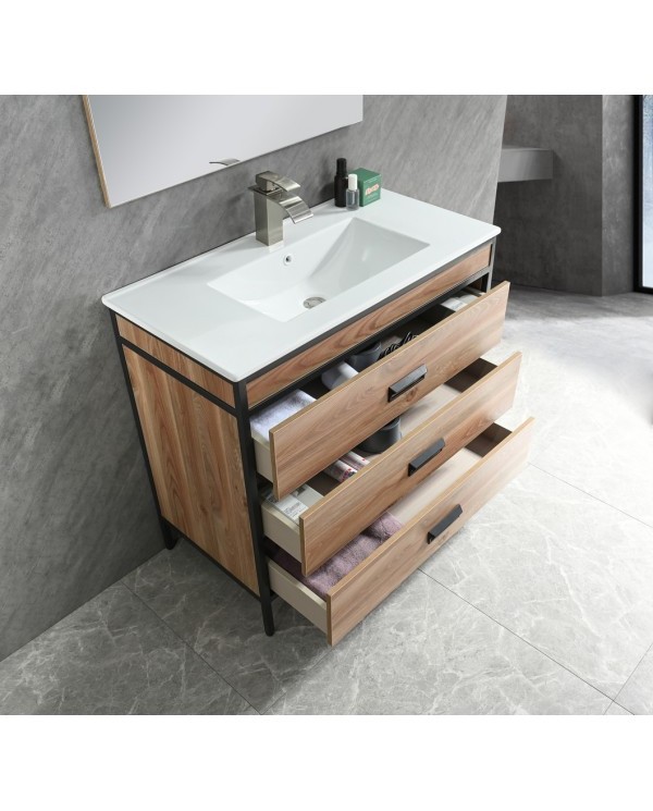 MUEBLE C/ALUMINIO Y CAJONES 90CM