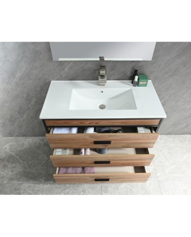 MUEBLE C/ALUMINIO Y CAJONES 90CM