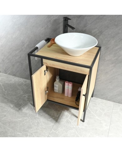 MUEBLE C/ALUMINIO Y BACHA 67 CM