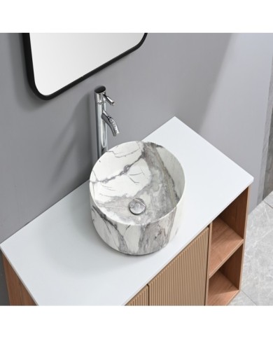 BACH.APOYO 40CM C/VALV MARMOL(524A-P305M