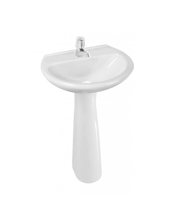 LAVATORIO Y PEDESTAL BLANCO ACUACER